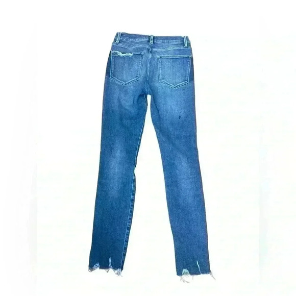 Frame denim le high skinny distressed hem jeans size 26 - Picture 2 of 7